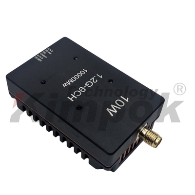 Émetteur vidéo VTX sans fil longue portée 40 km 1,2 GHz 10 W pour drone, liaison vidéo FPV, 9 canaux