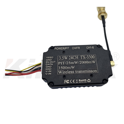 Émetteur vidéo FPV UAV 3.3G 3.5W VTX 3.3 GHz avec IRC 24CH 25mW/2000mW/3500mW Module VTX FPV