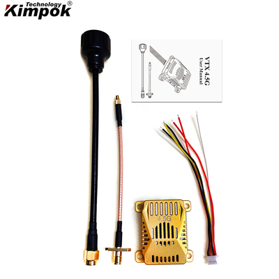 Émetteur vidéo sans fil 4.5Ghz 2.5W 20km FPV VTX 4.5G Transmission d'images VTX pour drone RC