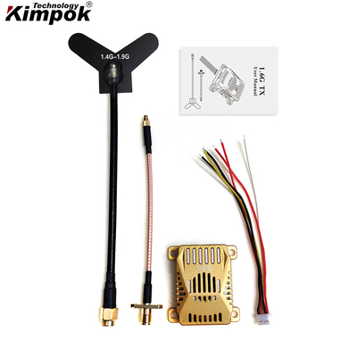 1.6G 3W émetteur vidéo UAV analogique 16CH 1.6Ghz FPV VTX Vidéo-Audio pour drone
