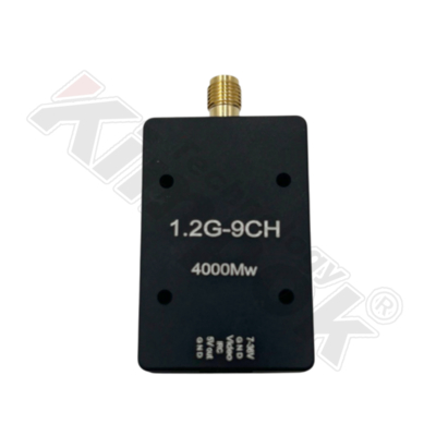 Émetteur vidéo UAV 1,2 GHz 4W Modulation FM 9 canaux VTX Transmission sans fil stable